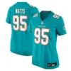 Women's Miami Dolphins Eric Watts Vapor Limited Jersey - All Stitched - Aqua