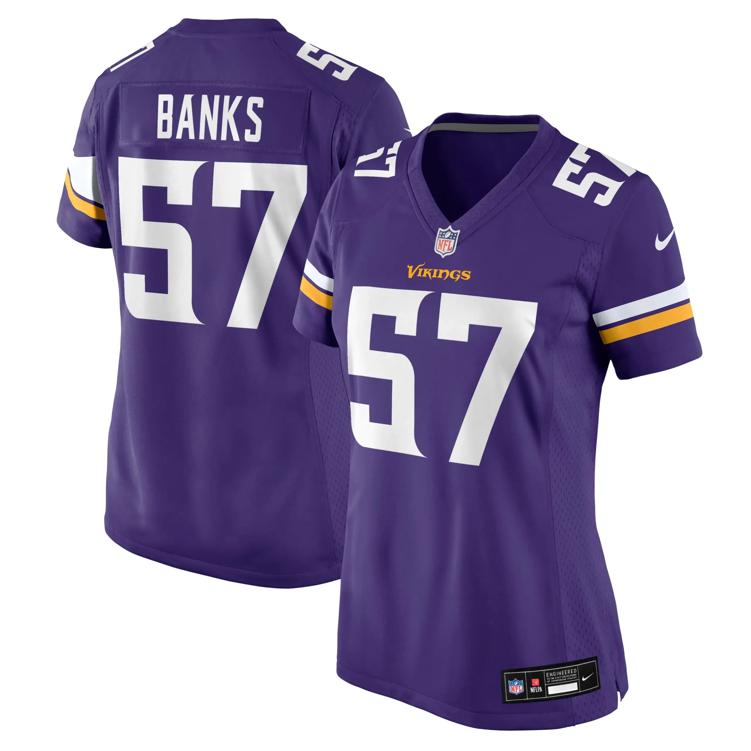 Women's Minnesota Vikings Keshawn Banks Vapor Limited Jersey - All Stitched - Purple