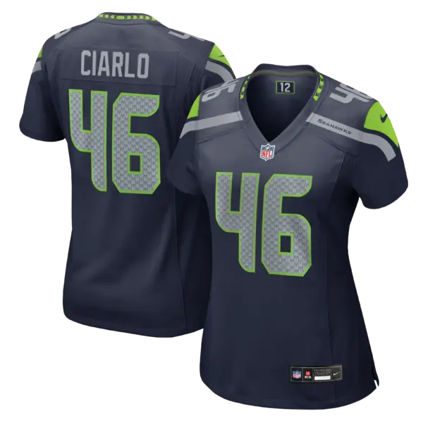 Women's Seattle Seahawks Jimmy Ciarlo Vapor Limited Jersey - All Stitched - College Navy