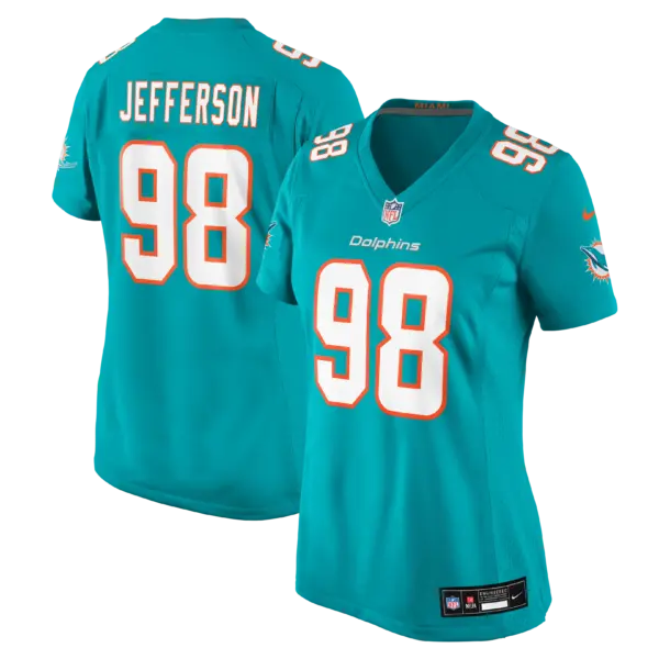 Women's Miami Dolphins Jordan Jefferson Vapor Limited Jersey - All Stitched - Aqua