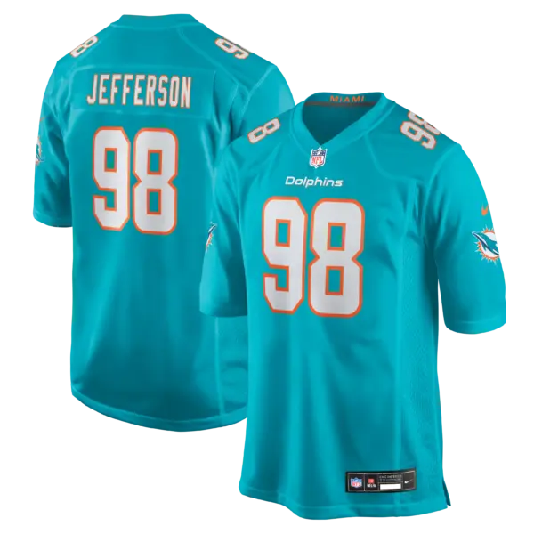 Miami Dolphins Jordan Jefferson Vapor Limited Jersey - All Stitched - Aqua