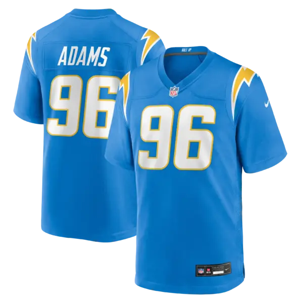 Los Angeles Chargers Myles Adams Vapor Limited Jersey - All Stitched - Powder Blue