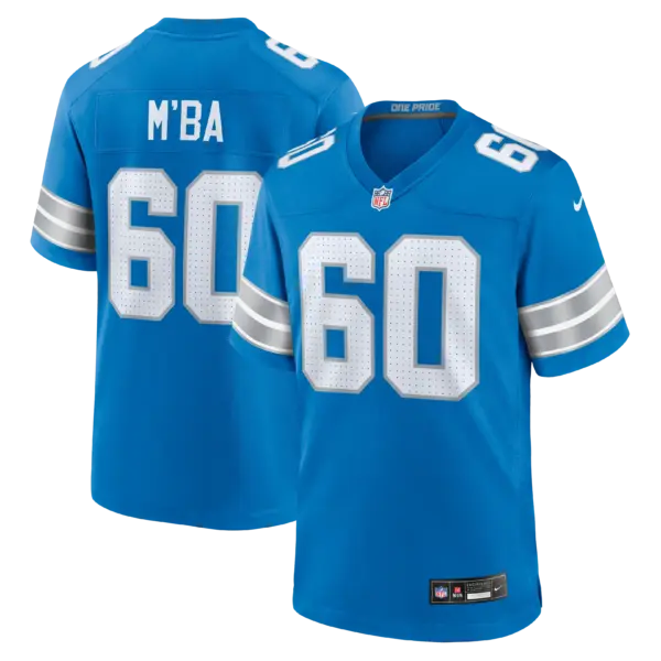 Detroit Lions Jeffrey M'ba Vapor Limited Jersey - All Stitched - Blue