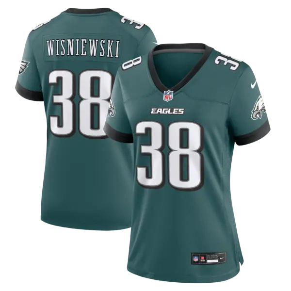 Women's Philadelphia Eagles Cole Wisniewski Vapor Limited Jersey - All Stitched - Midnight Green