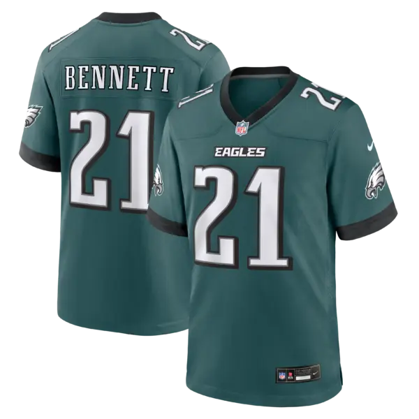 Philadelphia Eagles Jakorian Bennett Vapor Limited Jersey - All Stitched - Midnight Green