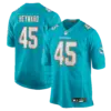 Miami Dolphins Shaka Heyward Vapor Limited Jersey - All Stitched - Aqua