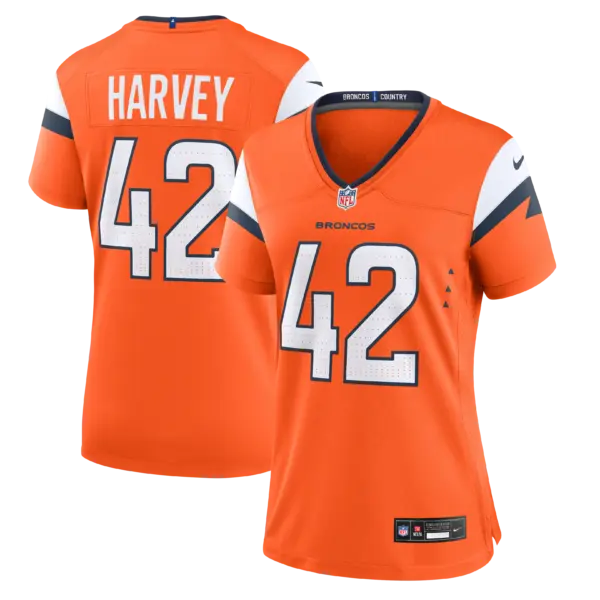 Women's Denver Broncos Jahfari Harvey Vapor Limited Jersey - All Stitched - Orange