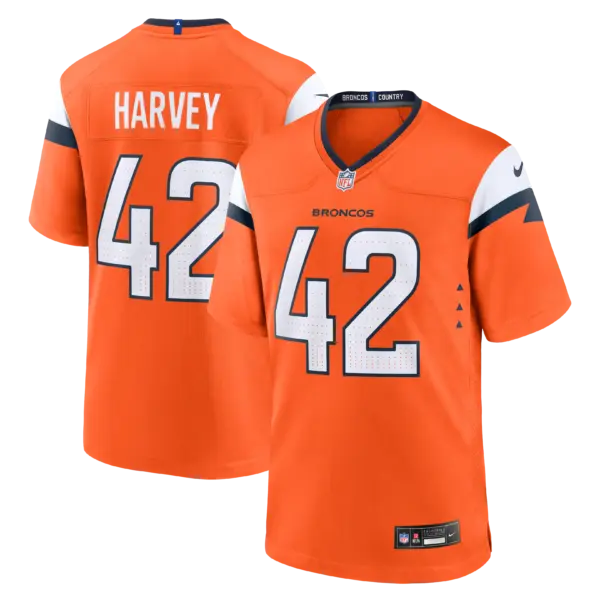 Denver Broncos Jahfari Harvey Vapor Limited Jersey - All Stitched - Orange