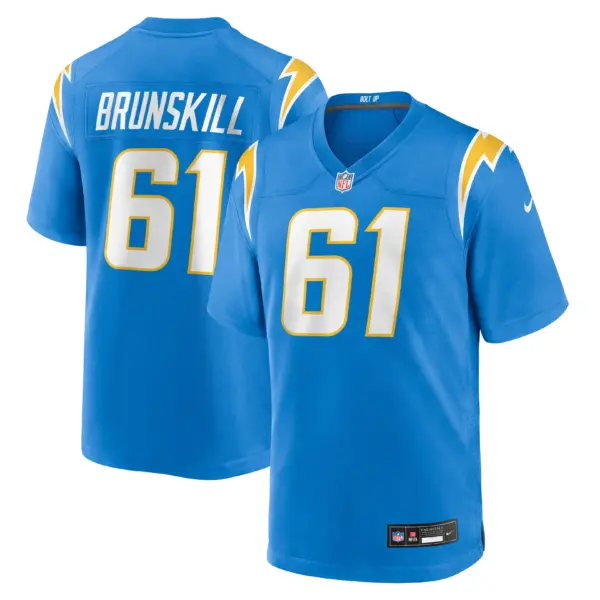 Los Angeles Chargers Daniel Brunskill Vapor Limited Jersey - All Stitched - Powder Blue