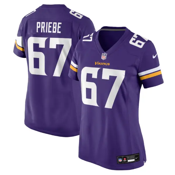 Women's Minnesota Vikings Josh Priebe Vapor Limited Jersey - All Stitched - Purple