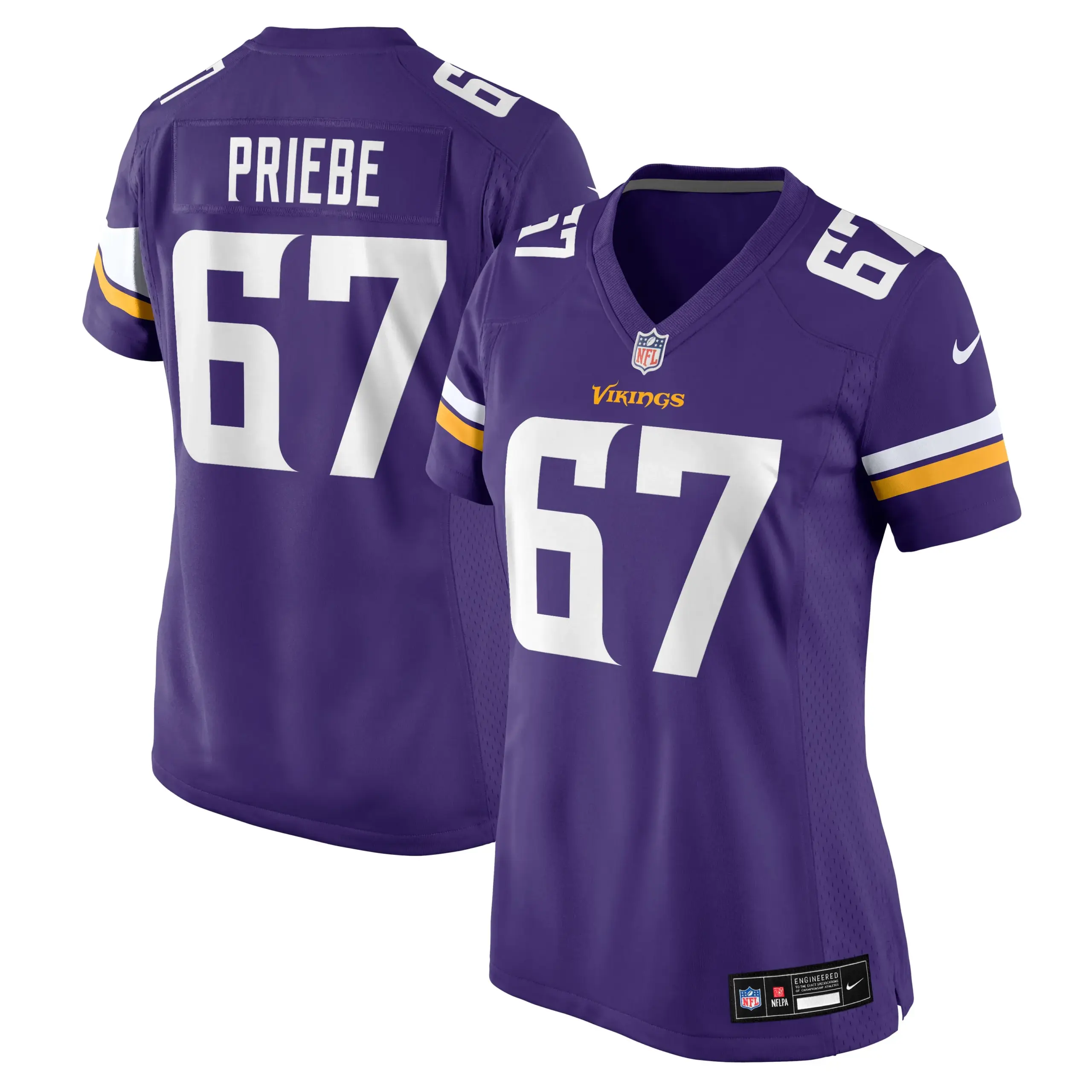 Women's Minnesota Vikings Josh Priebe Vapor Limited Jersey - All Stitched - Purple