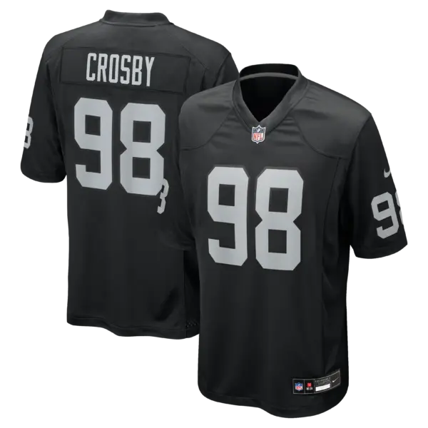 Las Vegas Raiders Maxx Crosby Vapor Limited Jersey - All Stitched - Black