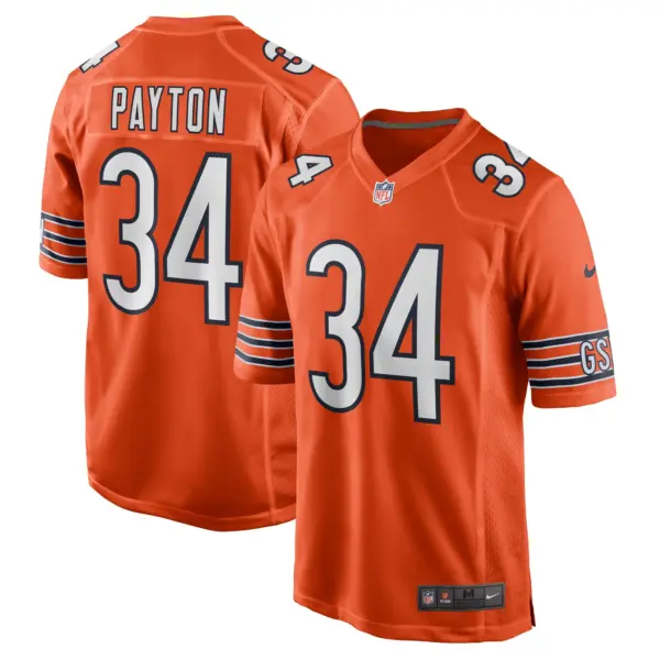 Chicago Bears Walter Payton Limited Jersey - All Stitched - Orange