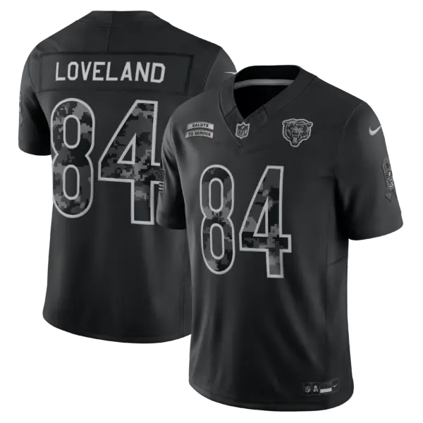 Chicago Bears Colston Loveland 2026 Salute to Service Limited Jersey - All Stitched - Black