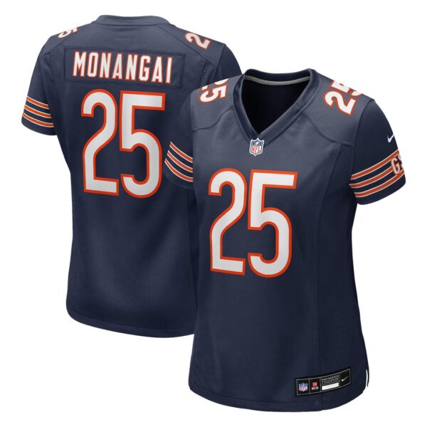 Women's Chicago Bears Kyle Monangai Limited Jersey - All Stitched - Navy