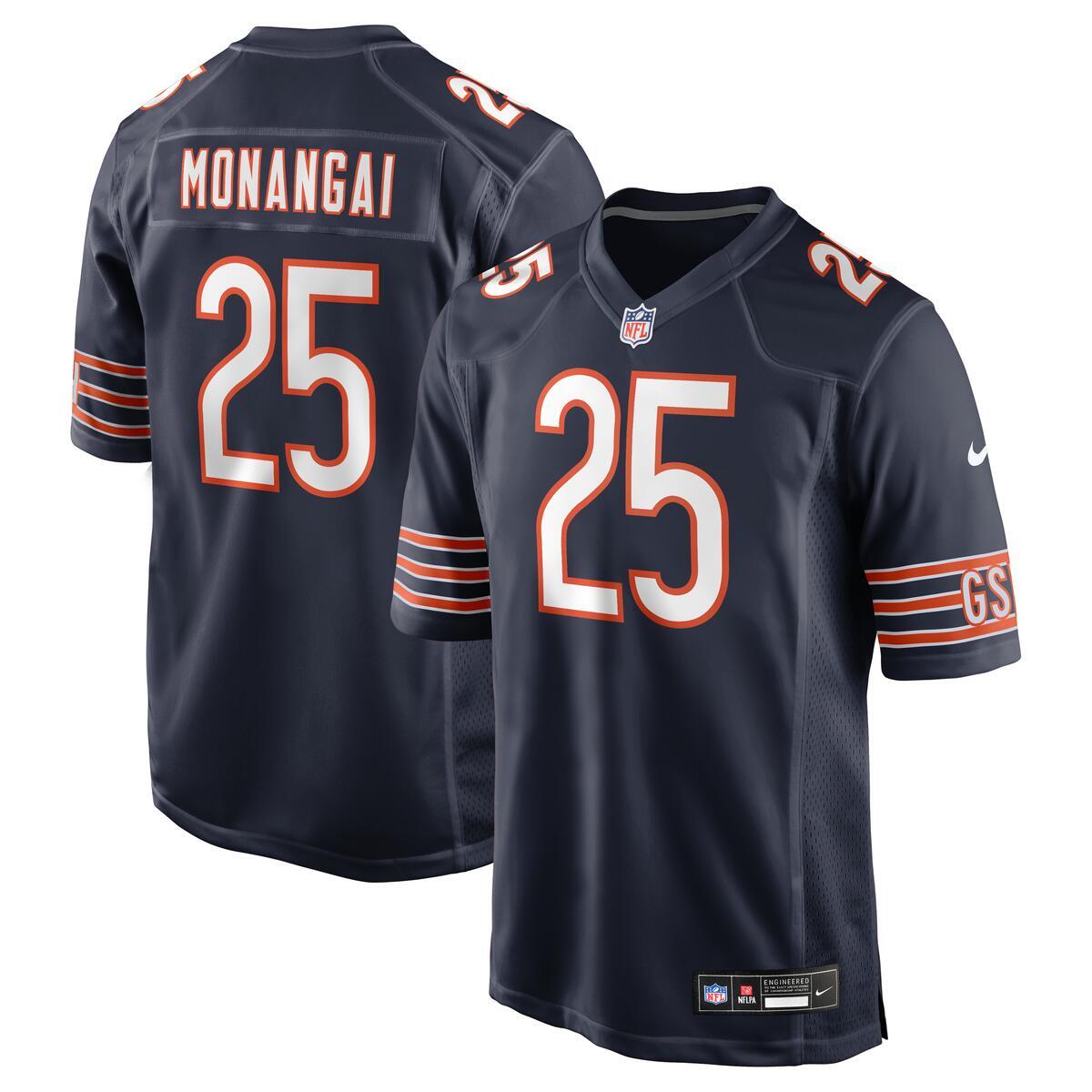 Chicago Bears Kyle Monangai Limited Jersey - All Stitched - Navy