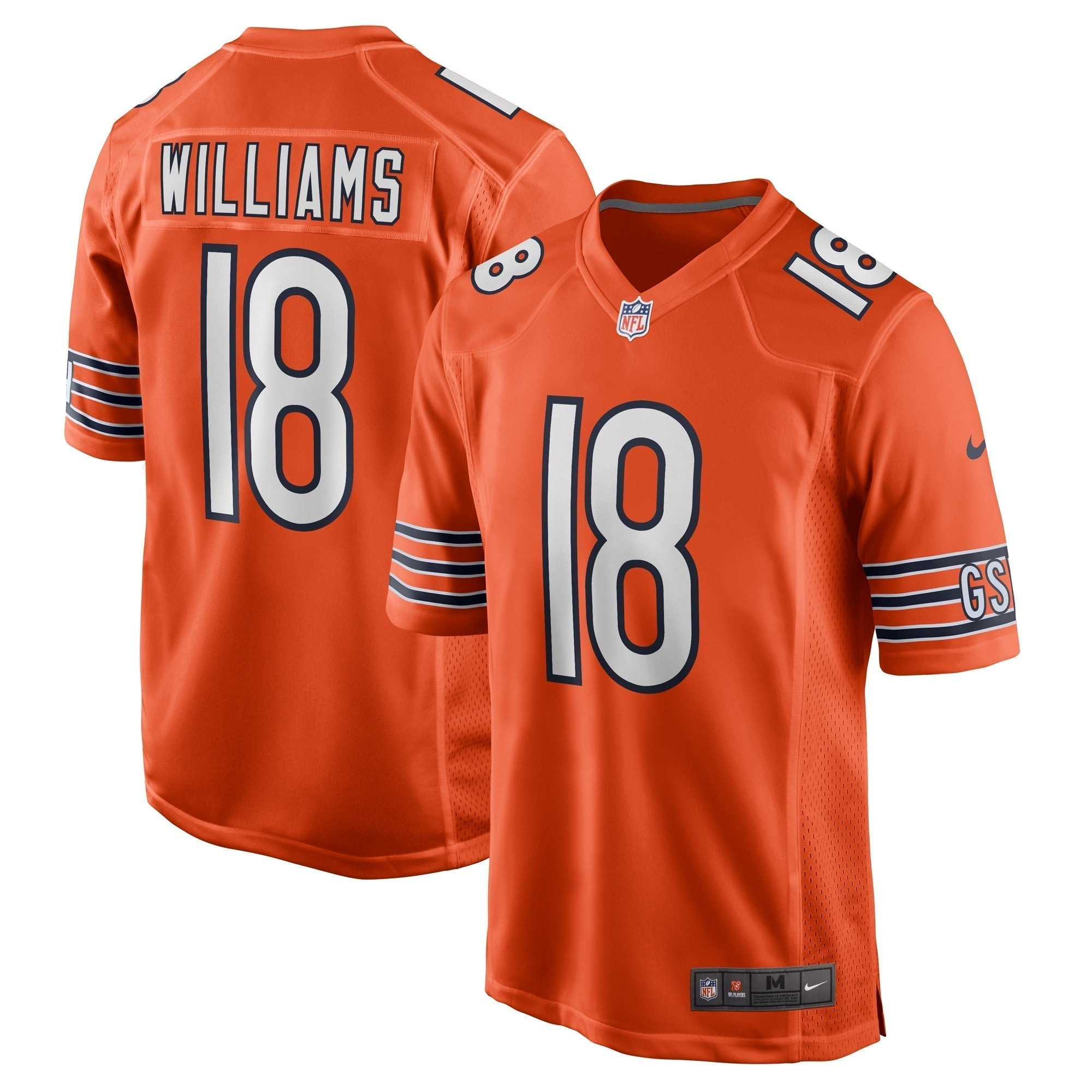 Chicago Bears Caleb Williams Limited Jersey - All Stitched - Orange