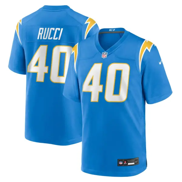 Los Angeles Chargers Hayden Rucci Game Jersey - All Stitched - Powder Blue