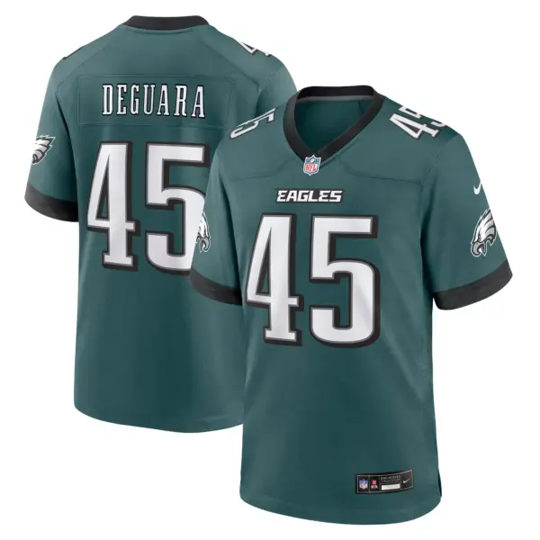Philadelphia Eagles Josiah Deguara Game Jersey - All Stitched - Midnight Green