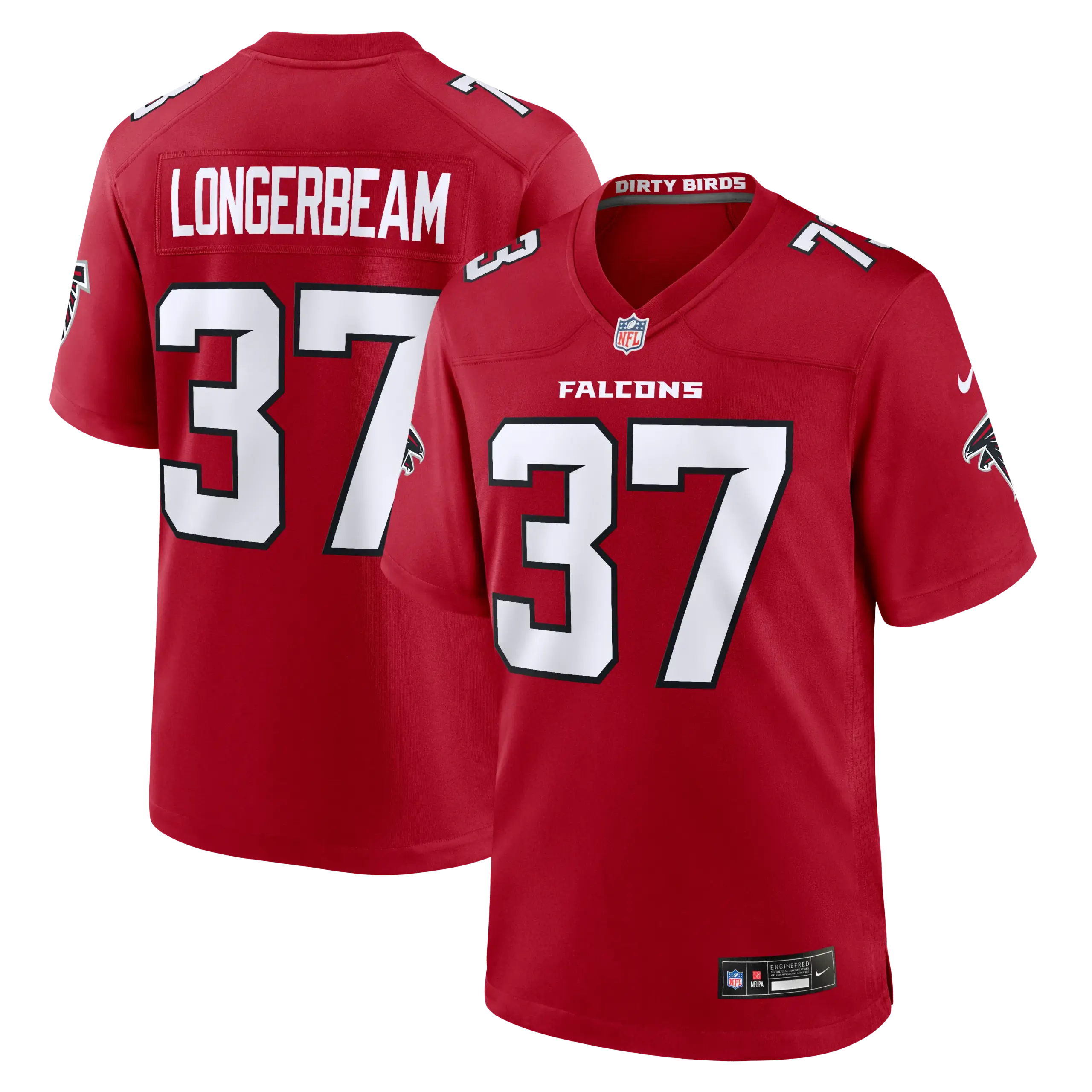Arizona Cardinals Robert Longerbeam Game Jersey - All Stitched - Cardinal