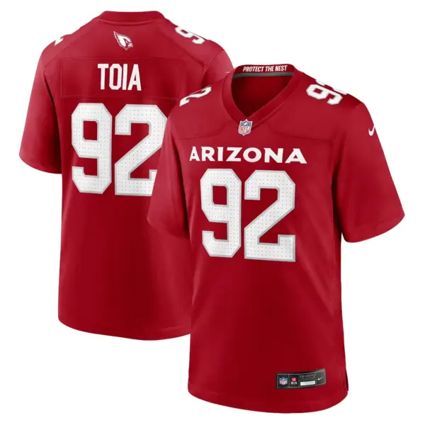 Arizona Cardinals Jay Toia Game Jersey - All Stitched - Cardinal