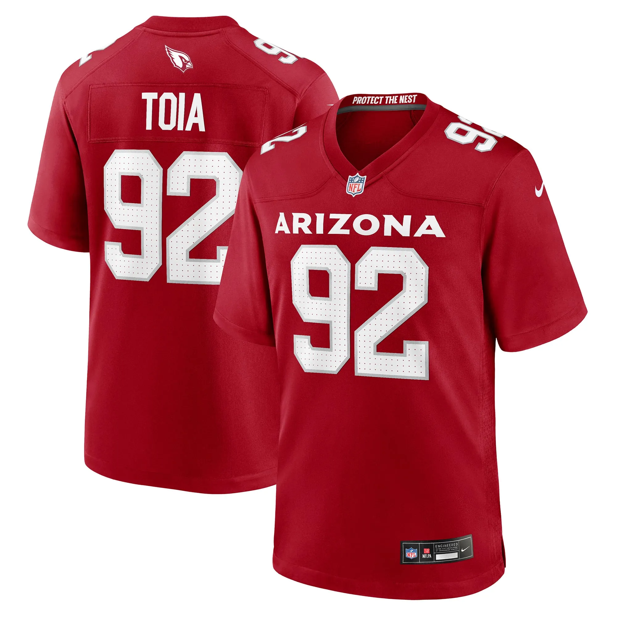 Arizona Cardinals Jay Toia Game Jersey - All Stitched - Cardinal