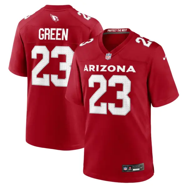 Arizona Cardinals Art Green Game Jersey - All Stitched - Cardinal
