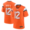Denver Broncos RJ Harvey Game Jersey - All Stitched - Orange