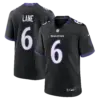 Baltimore Ravens Ja'Kobi Lane Alternate Game Jersey - All Stitched - Black