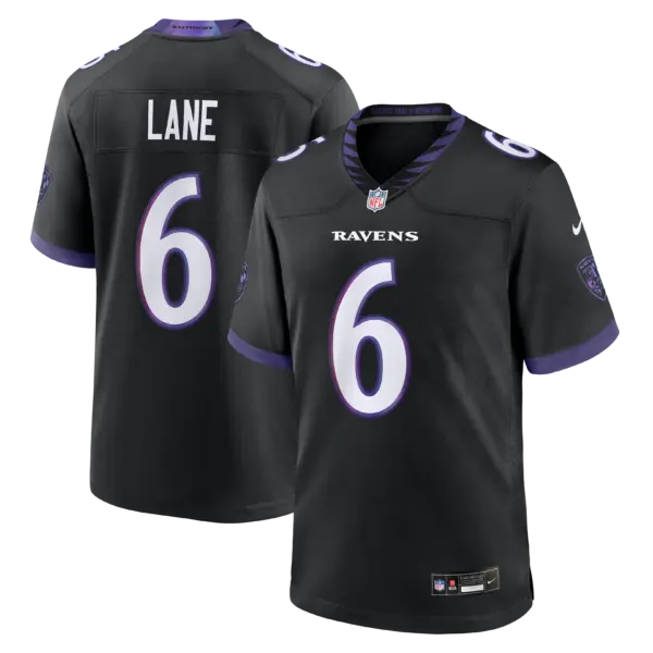Baltimore Ravens Ja'Kobi Lane Alternate Game Jersey - All Stitched - Black