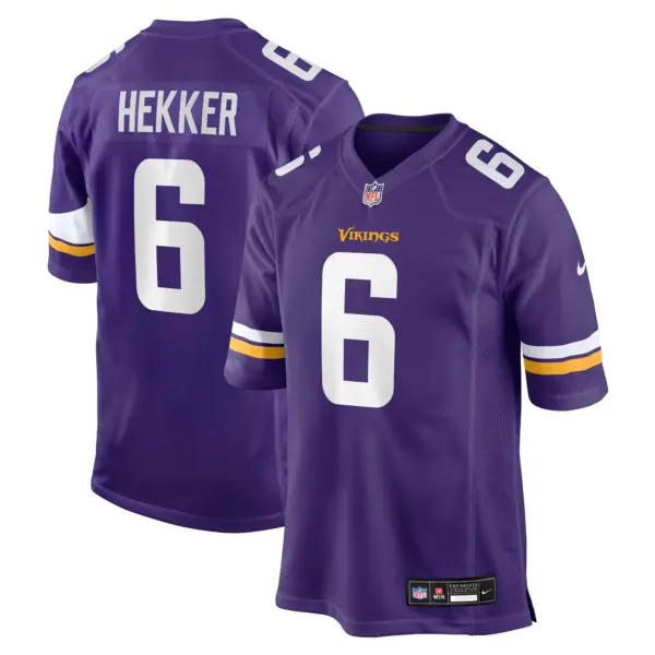 Minnesota Vikings Johnny Hekker Game Jersey - All Stitched - Purple