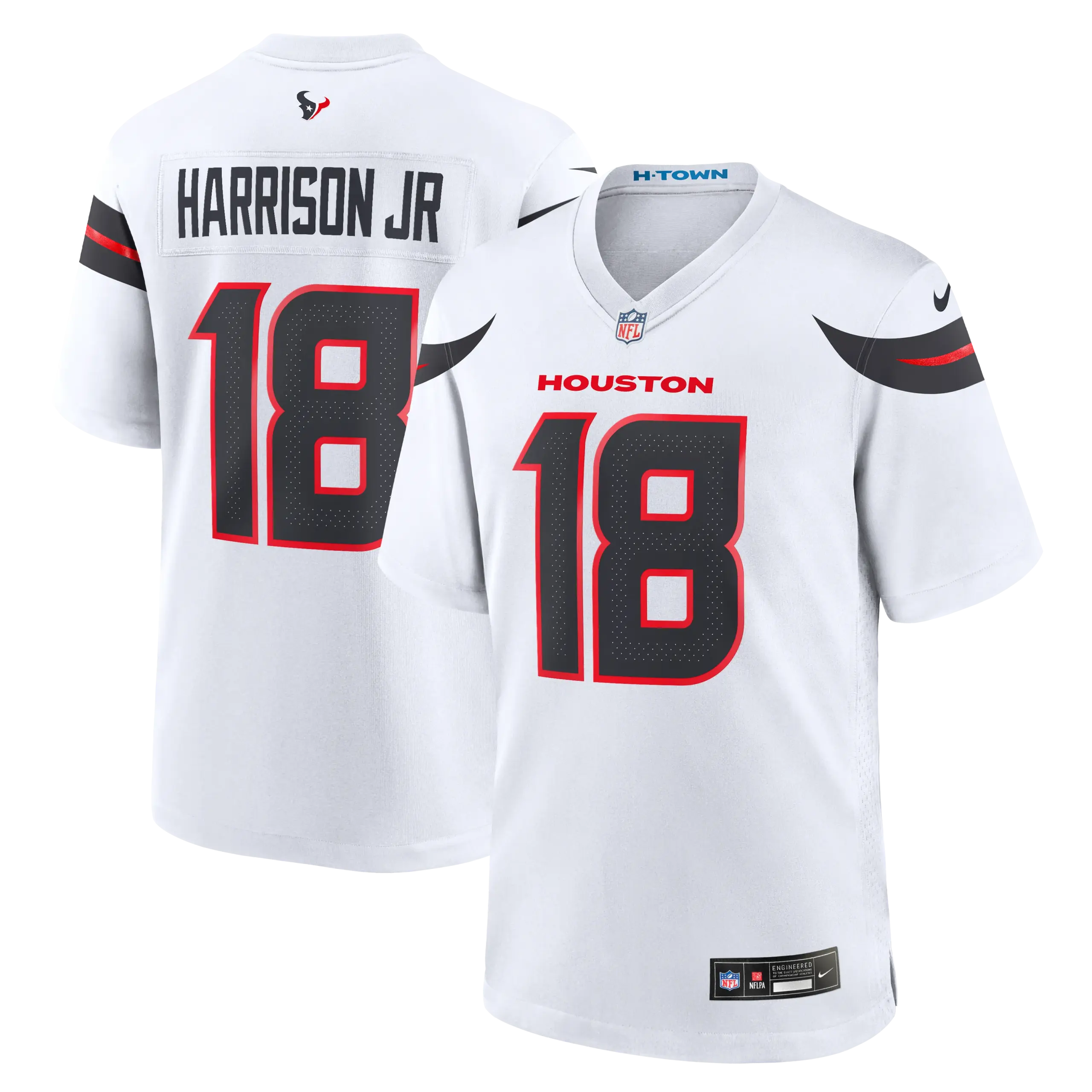 Houston Texans Marvin Harrison Jr. Game Jersey - All Stitched - White