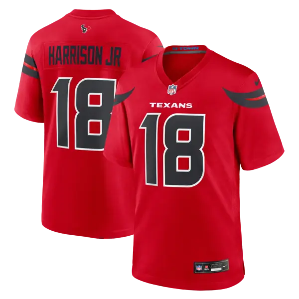 Houston Texans Marvin Harrison Jr. Alternate Game Jersey - All Stitched - Red