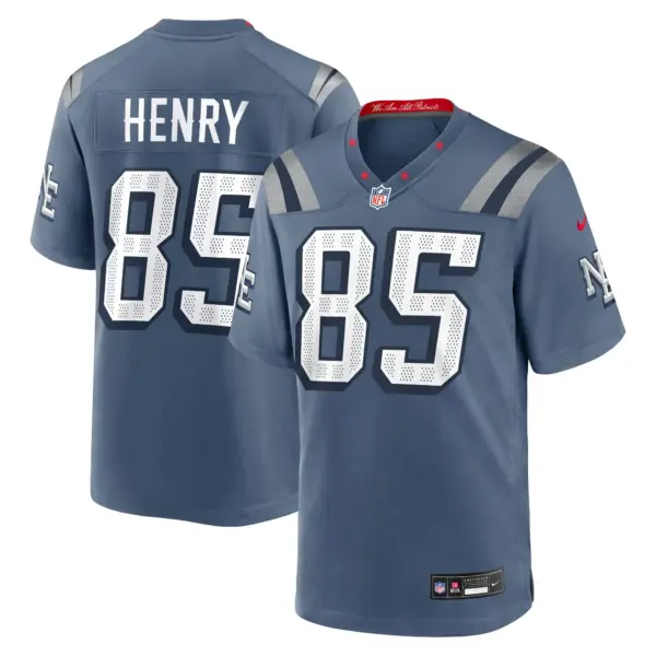 New England Patriots Hunter Henry Rivalries Collection Game Jersey - All Stitched - Blue