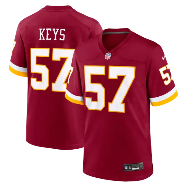 Washington Commanders Austin Keys Game Jersey - All Stitched - Burgundy
