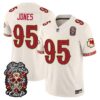Kansas City Chiefs Chris Jones Dia de los Muertos Vapor Limited Jersey - All Stitched - Bone