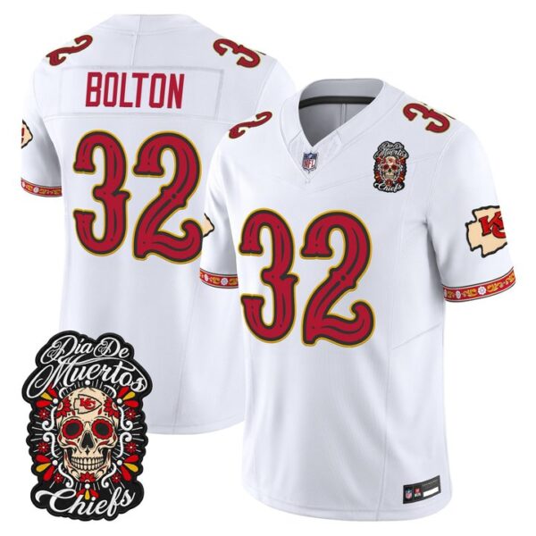 Kansas City Chiefs Nick Bolton Dia de los Muertos Vapor Limited Jersey - All Stitched - White