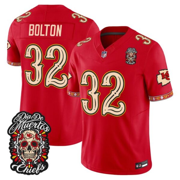 Kansas City Chiefs Nick Bolton Dia de los Muertos Vapor Limited Jersey - All Stitched - Red