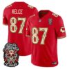 Kansas City Chiefs Travis Kelce Dia de los Muertos Vapor Limited Jersey - All Stitched - Red