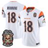 Denver Broncos Peyton Manning Dia de los Muertos Vapor Limited Jersey - All Stitched - White
