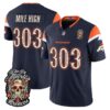 Denver Broncos Mile High 303 Dia de los Muertos Vapor Limited Jersey - All Stitched - Navy