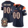 Denver Broncos Dia de los Muertos Vapor Limited Custom Jersey - All Stitched - Navy
