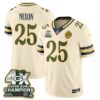 Green Bay Packers Keisean Nixon 2026 Rivalries 4X Champs Vapor Jersey - All Stitched - Cream