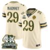 Green Bay Packers Xavier McKinney 2026 Rivalries 4X Champs Vapor Jersey - All Stitched - Cream