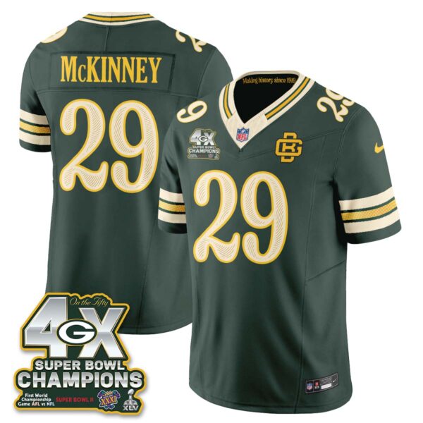 Green Bay Packers Xavier McKinney 2026 Rivalries 4X Champs Vapor Jersey - All Stitched - Rivalries