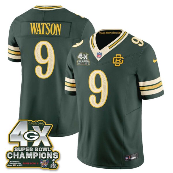 Green Bay Packers Christian Watson 2026 Rivalries 4X Champs Vapor Jersey - All Stitched - Rivalries