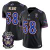 Buffalo Bills Matt Milano Dia de los Muertos Vapor Limited Jersey - All Stitched - Black