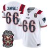 New England Patriots Will Campbell Dia de los Muertos Vapor Limited Jersey - All Stitched - White