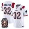 New England Patriots TreVeyon Henderson Dia de los Muertos Vapor Limited Jersey - All Stitched - White