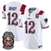 New England Patriots Tom Brady Dia de los Muertos Vapor Limited Jersey - All Stitched - White